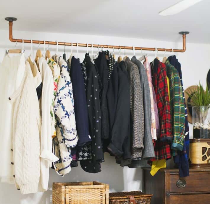 Copper Clothing Rack