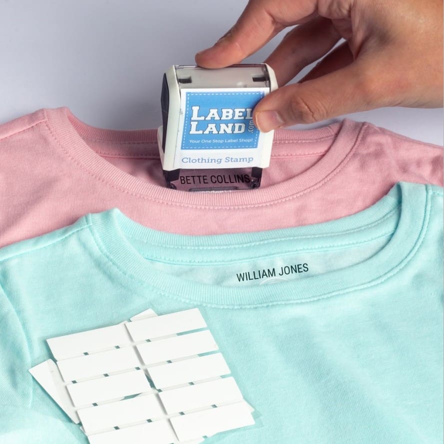 Stamp clothing tags