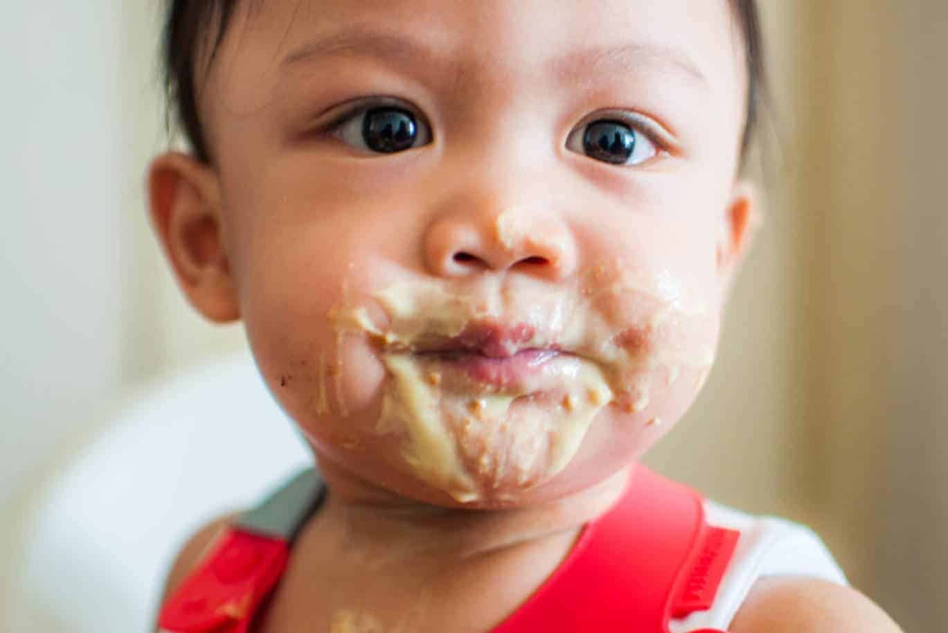 how to get baby food stains out