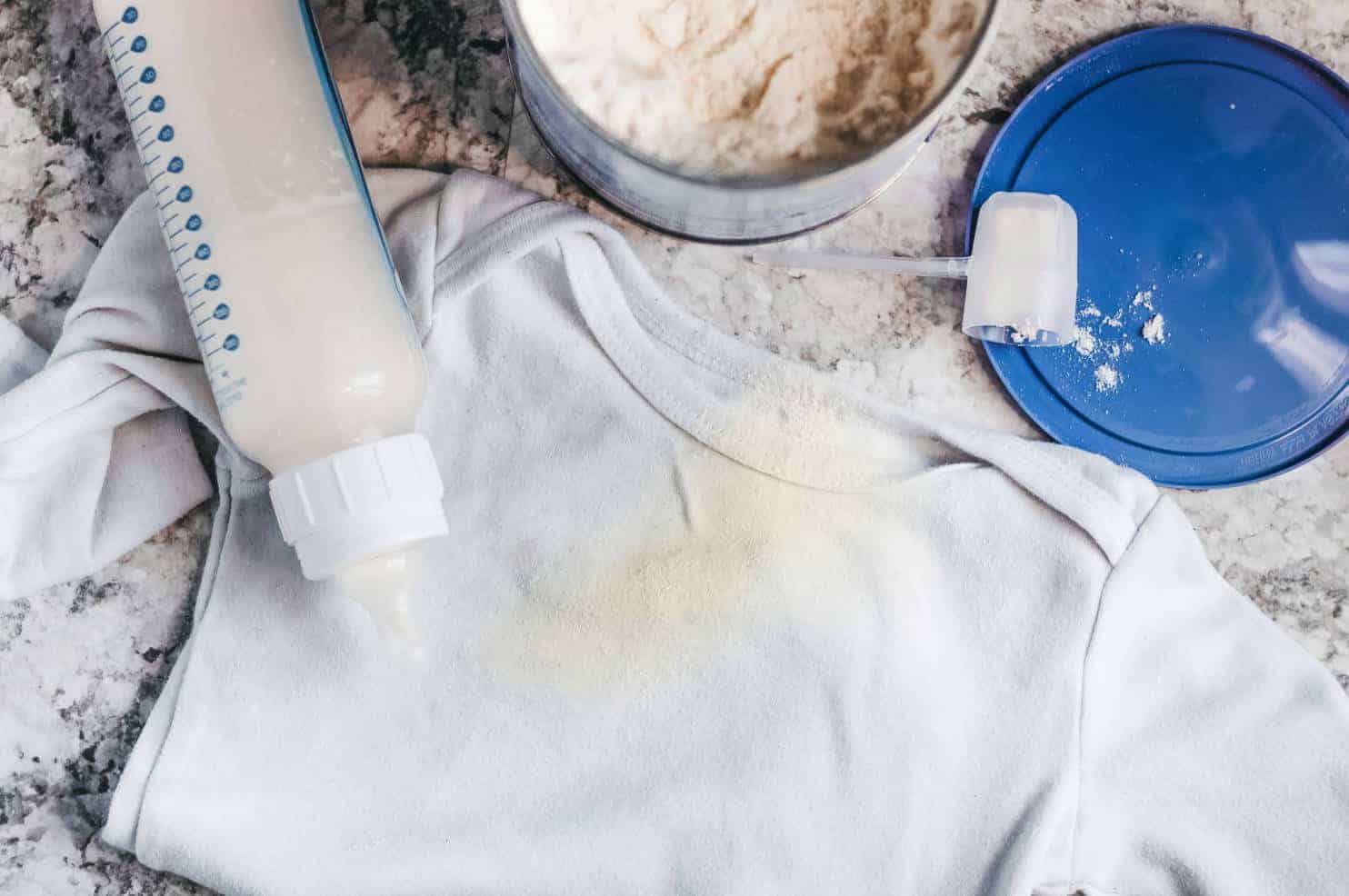 how to get milk stains out of baby clothes