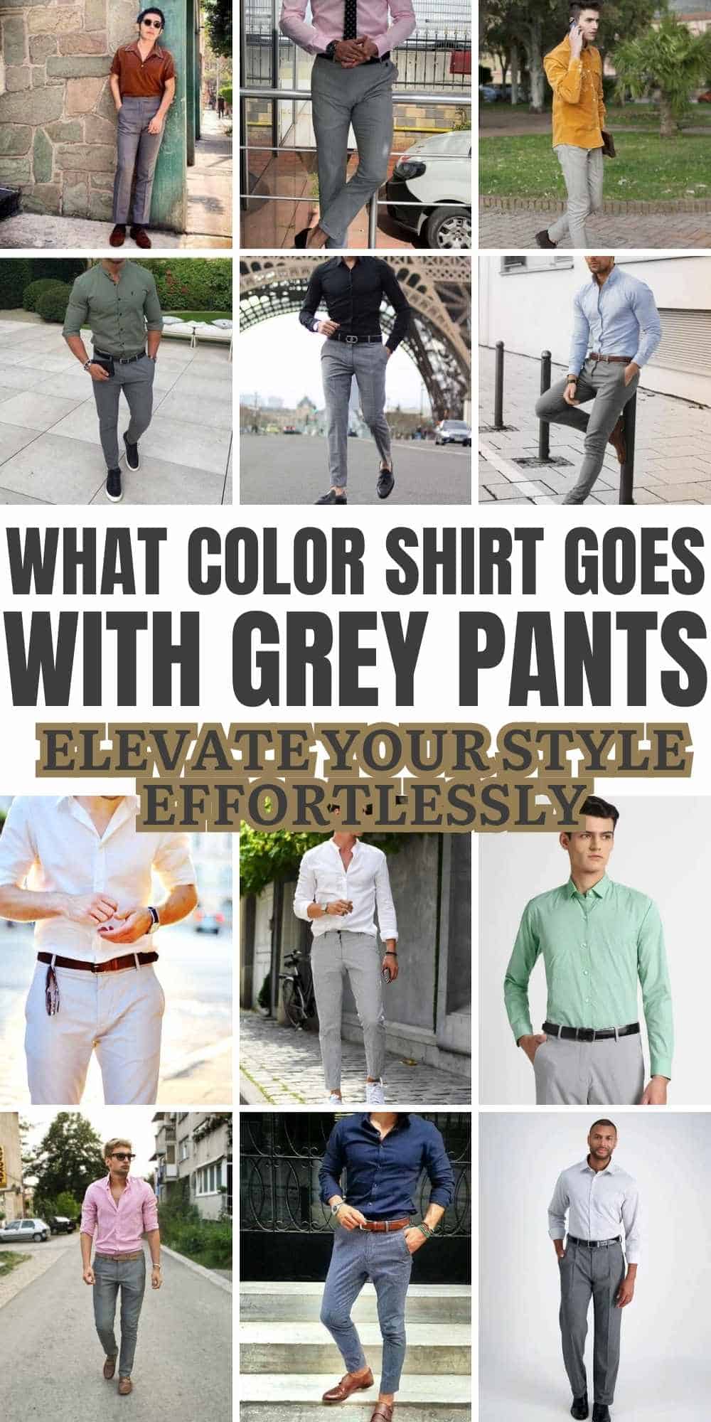 what color shirt goes with grey pants 1