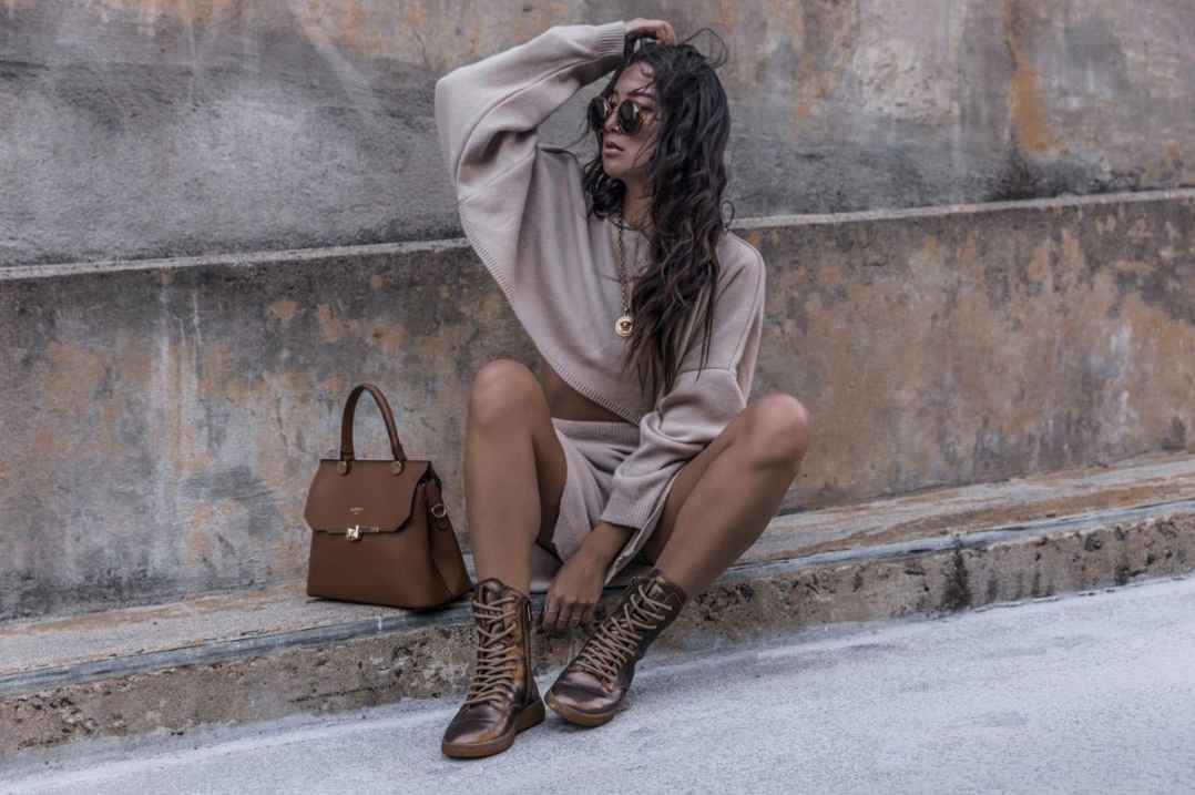 How to Wear Sweater Dress over Ankle Boots